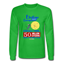 Load image into Gallery viewer, ELECTIONS HAVE CONSEQUENCES - Men&#39;s Long Sleeve T-Shirt - bright green
