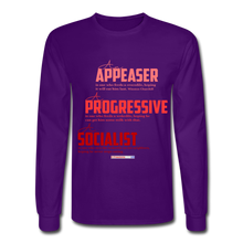 Load image into Gallery viewer, APPEASER, PROGRESSIVE, SOCIALIST - Men&#39;s Long Sleeve T-Shirt - purple
