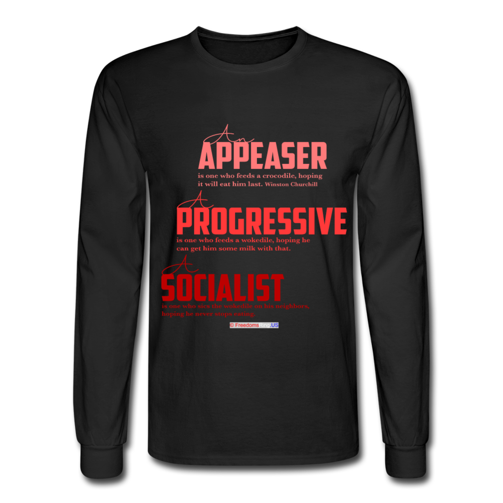 APPEASER, PROGRESSIVE, SOCIALIST - Men's Long Sleeve T-Shirt - black