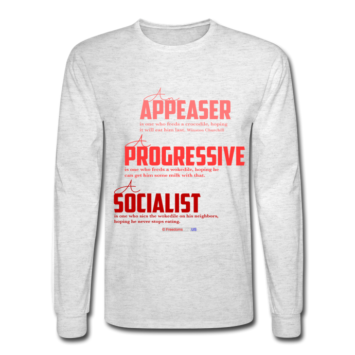 APPEASER, PROGRESSIVE, SOCIALIST - Men's Long Sleeve T-Shirt - light heather gray