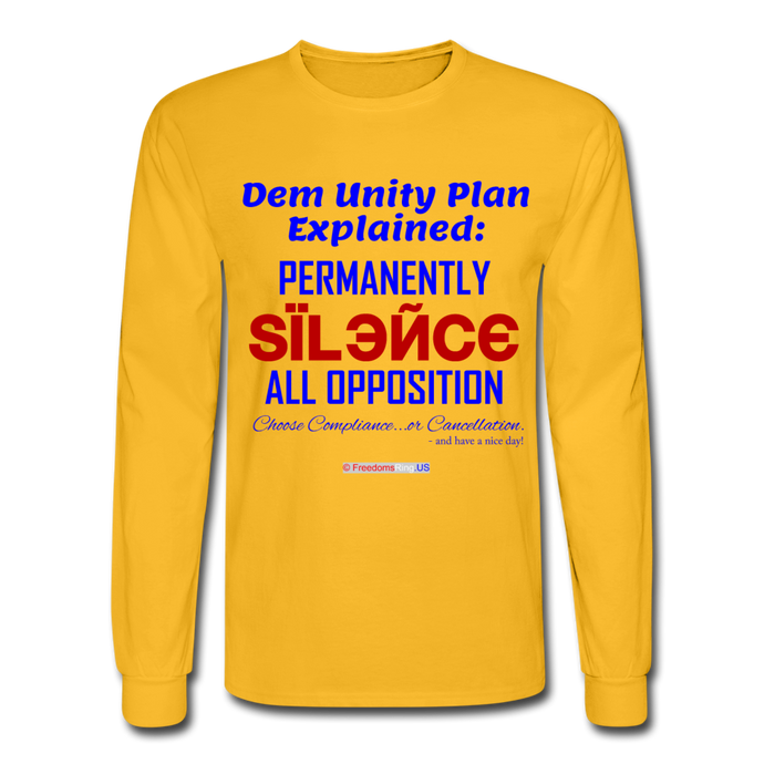 DEM UNITY PLAN - Men's Long Sleeve T-Shirt - gold