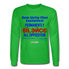 Load image into Gallery viewer, DEM UNITY PLAN - Men&#39;s Long Sleeve T-Shirt - bright green
