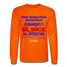 Load image into Gallery viewer, DEM UNITY PLAN - Men&#39;s Long Sleeve T-Shirt - orange
