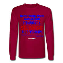 Load image into Gallery viewer, DEM UNITY PLAN - Men&#39;s Long Sleeve T-Shirt - dark red
