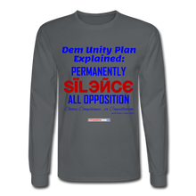 Load image into Gallery viewer, DEM UNITY PLAN - Men&#39;s Long Sleeve T-Shirt - charcoal
