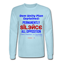 Load image into Gallery viewer, DEM UNITY PLAN - Men&#39;s Long Sleeve T-Shirt - powder blue
