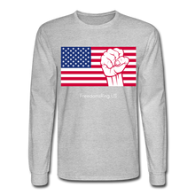 Load image into Gallery viewer, USA STRONG - Men&#39;s Long Sleeve T-Shirt - heather gray
