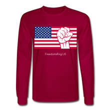 Load image into Gallery viewer, USA STRONG - Men&#39;s Long Sleeve T-Shirt - dark red
