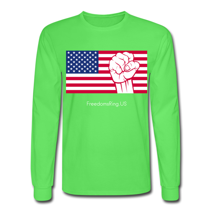 USA STRONG - Men's Long Sleeve T-Shirt - kiwi