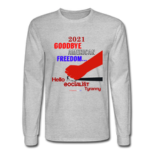 Load image into Gallery viewer, GOODBYE AMERICAN FREEDOM - Men&#39;s Long Sleeve T-Shirt - heather gray
