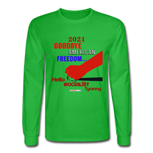 Load image into Gallery viewer, GOODBYE AMERICAN FREEDOM - Men&#39;s Long Sleeve T-Shirt - bright green
