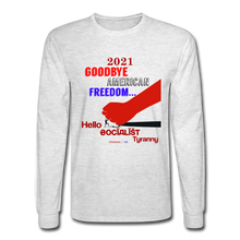 Load image into Gallery viewer, GOODBYE AMERICAN FREEDOM - Men&#39;s Long Sleeve T-Shirt - light heather gray
