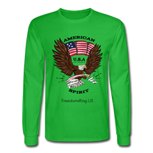 Load image into Gallery viewer, AMERICAN SPIRIT - Men&#39;s Long Sleeve T-Shirt - bright green
