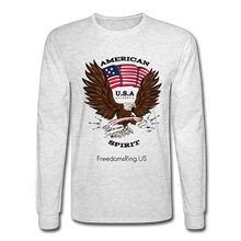 Load image into Gallery viewer, AMERICAN SPIRIT - Men&#39;s Long Sleeve T-Shirt - light heather gray
