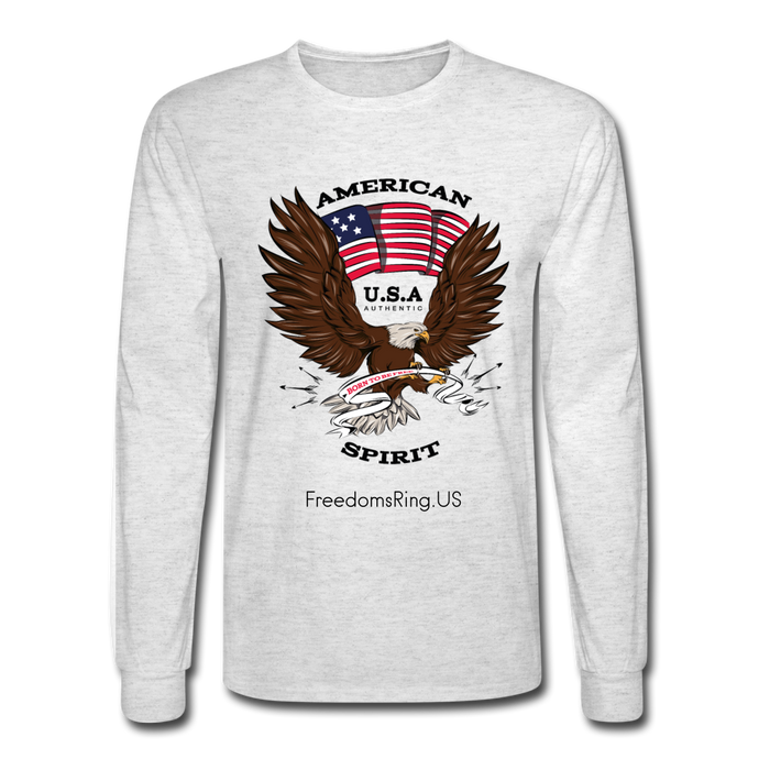 AMERICAN SPIRIT - Men's Long Sleeve T-Shirt - light heather gray