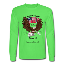 Load image into Gallery viewer, AMERICAN SPIRIT - Men&#39;s Long Sleeve T-Shirt - kiwi
