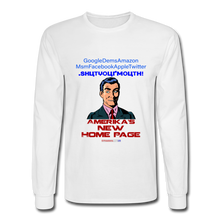 Load image into Gallery viewer, AMERIKA&#39;S NEW HOME PAGE - Men&#39;s Long Sleeve T-Shirt - white
