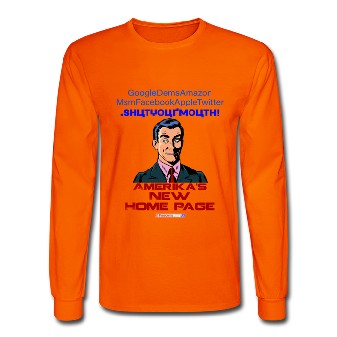 AMERIKA'S NEW HOME PAGE - Men's Long Sleeve T-Shirt - orange