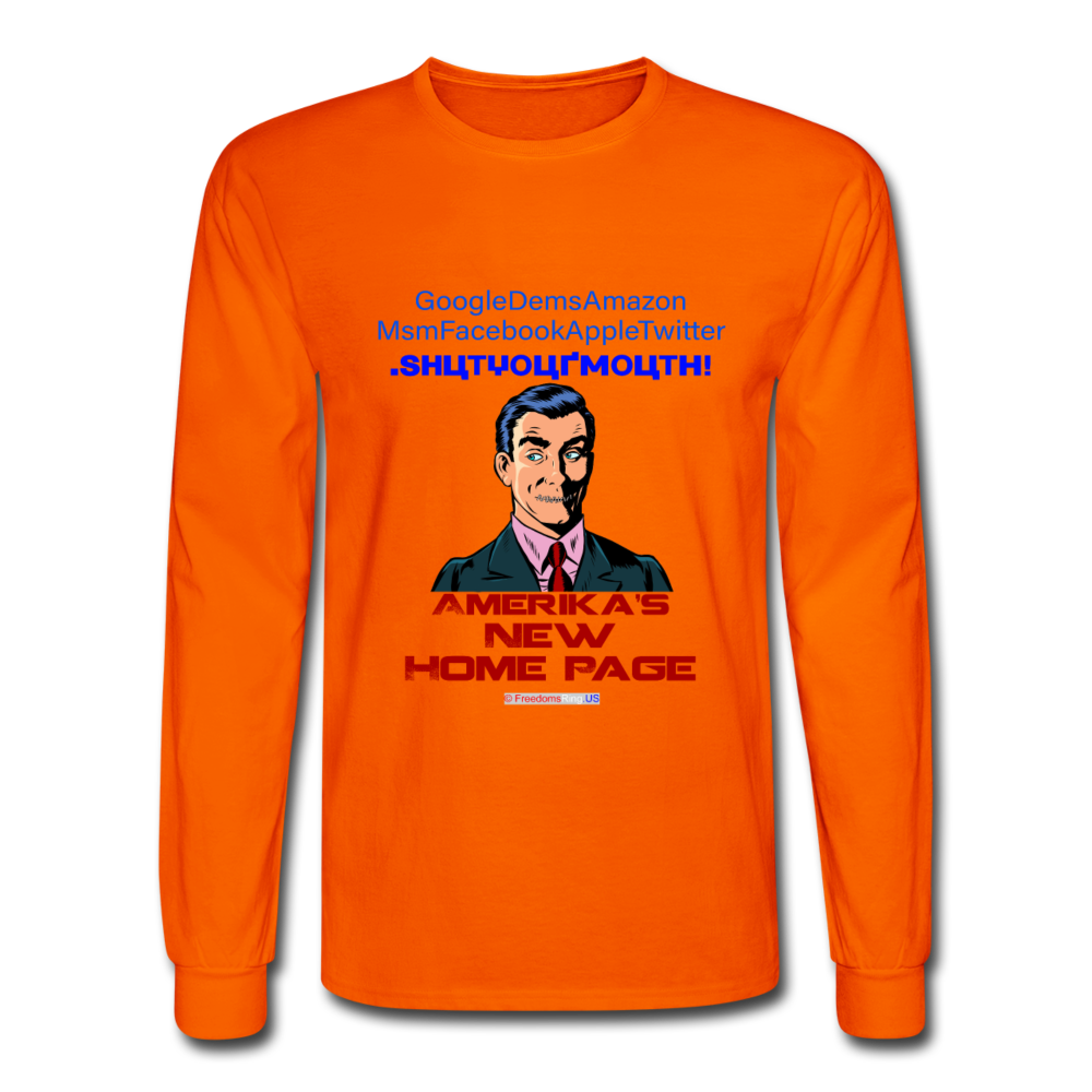 AMERIKA'S NEW HOME PAGE - Men's Long Sleeve T-Shirt - orange