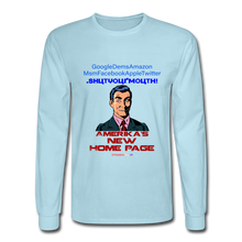 Load image into Gallery viewer, AMERIKA&#39;S NEW HOME PAGE - Men&#39;s Long Sleeve T-Shirt - powder blue
