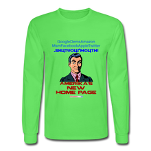 Load image into Gallery viewer, AMERIKA&#39;S NEW HOME PAGE - Men&#39;s Long Sleeve T-Shirt - kiwi
