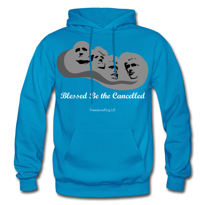 BLESSED BE THE CANCELLED - Gildan Heavy Blend Adult Hoodie - turquoise