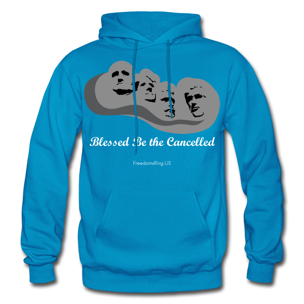 BLESSED BE THE CANCELLED - Gildan Heavy Blend Adult Hoodie - turquoise