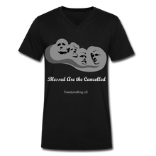 Load image into Gallery viewer, BLESSED ARE THE CANCELLED - Men&#39;s V-Neck T-Shirt - black
