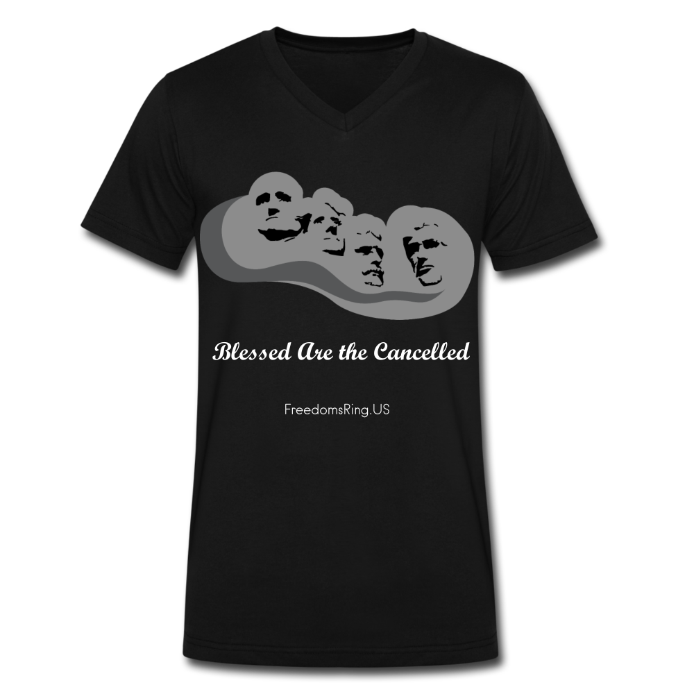 BLESSED ARE THE CANCELLED - Men's V-Neck T-Shirt - black