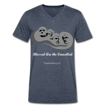 Load image into Gallery viewer, BLESSED ARE THE CANCELLED - Men&#39;s V-Neck T-Shirt - heather navy
