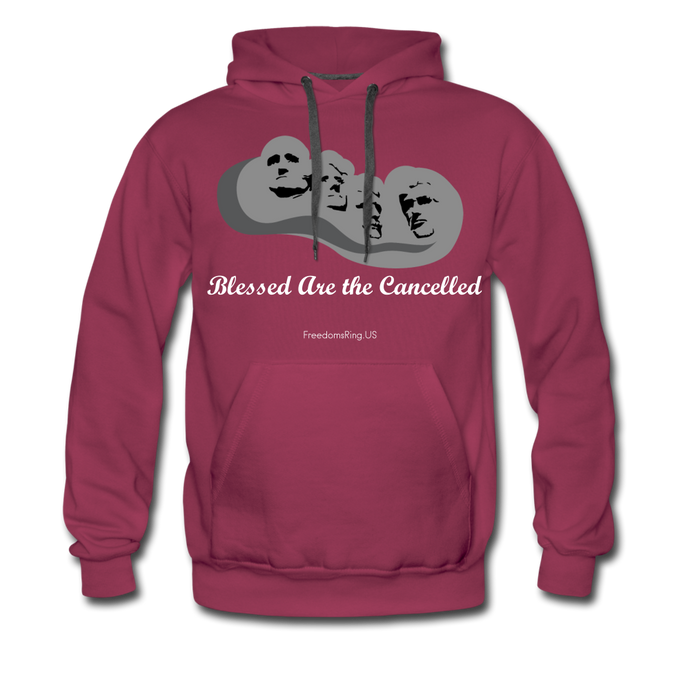 BLESSED ARE THE CANCELLED - Men’s Premium Hoodie - burgundy