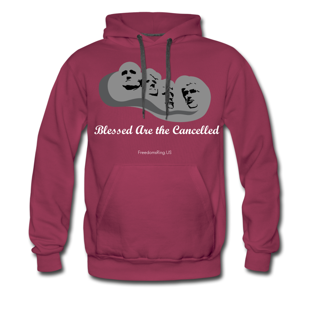 BLESSED ARE THE CANCELLED - Men’s Premium Hoodie - burgundy