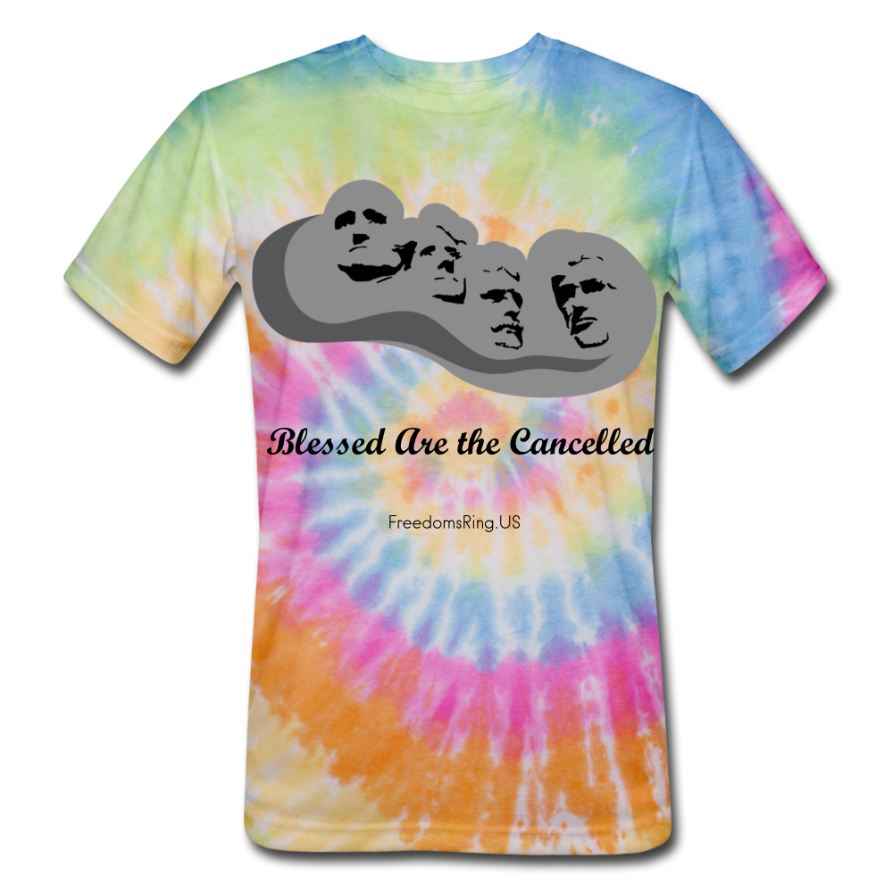 BLESSED ARE THE CANCELLED - Unisex Tie Dye T-Shirt - rainbow