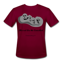 Load image into Gallery viewer, BLESSED ARE THE CANCELLED - Men’s Moisture Wicking Performance T-Shirt - burgundy
