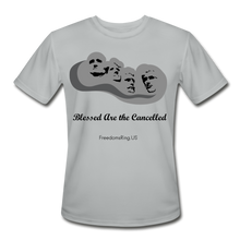 Load image into Gallery viewer, BLESSED ARE THE CANCELLED - Men’s Moisture Wicking Performance T-Shirt - silver
