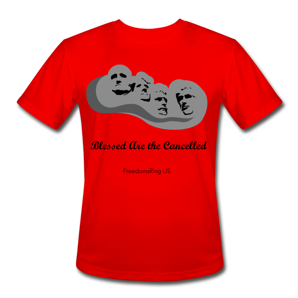 BLESSED ARE THE CANCELLED - Men’s Moisture Wicking Performance T-Shirt - red