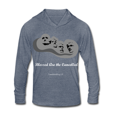 Load image into Gallery viewer, BLESSED ARE THE CANCELLED - Unisex Tri-Blend Hoodie Shirt - heather blue
