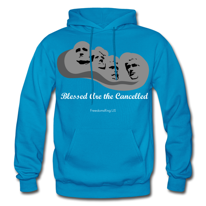 BLESSED ARE THE CANCELLED - Gildan Heavy Blend Adult Hoodie - turquoise