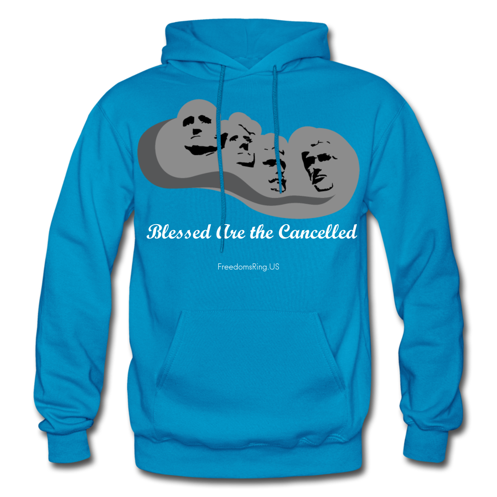 BLESSED ARE THE CANCELLED - Gildan Heavy Blend Adult Hoodie - turquoise