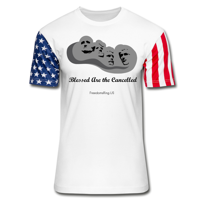 BLESSED ARE THE CANCELLED - Stars & Stripes T-Shirt - white