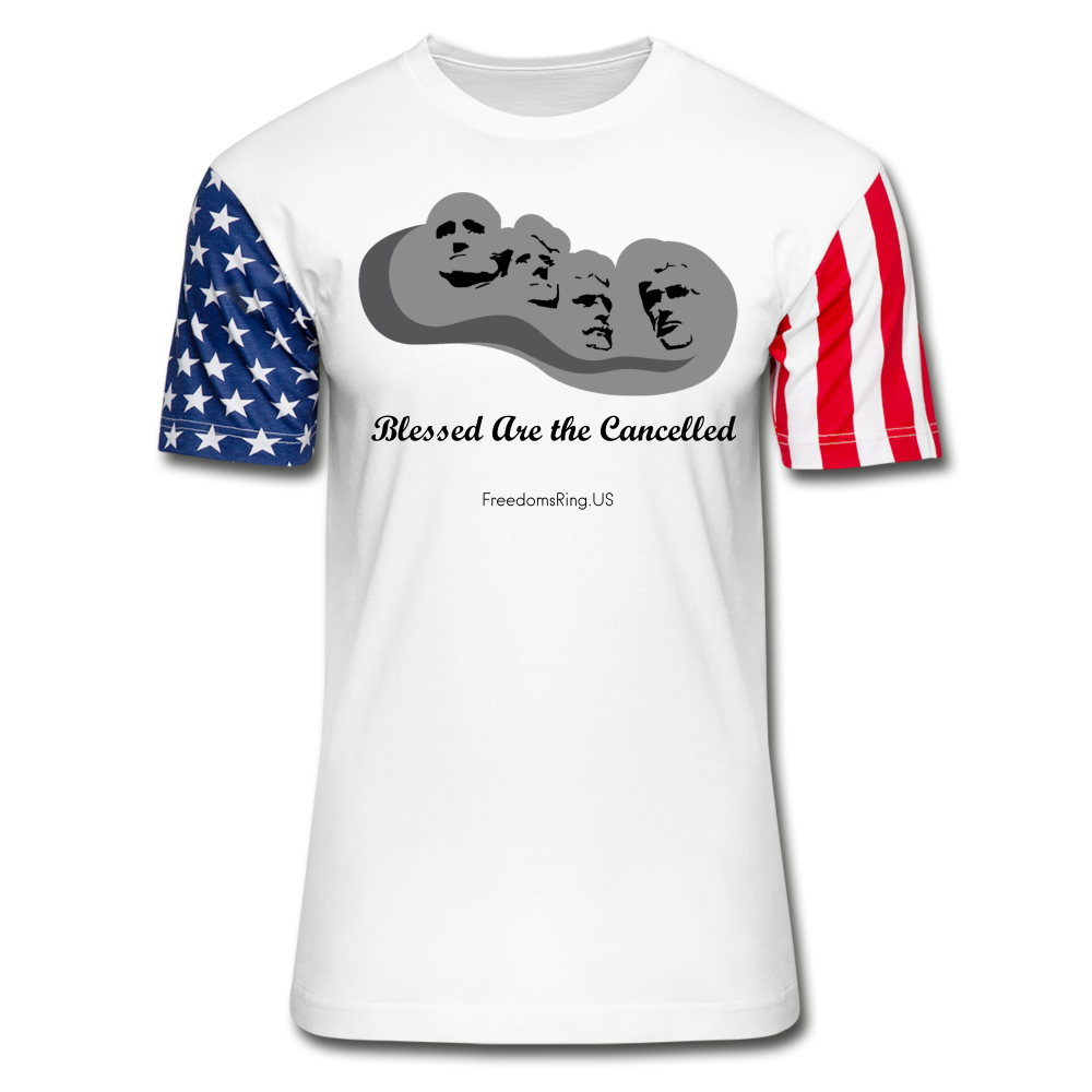 BLESSED ARE THE CANCELLED - Stars & Stripes T-Shirt - white