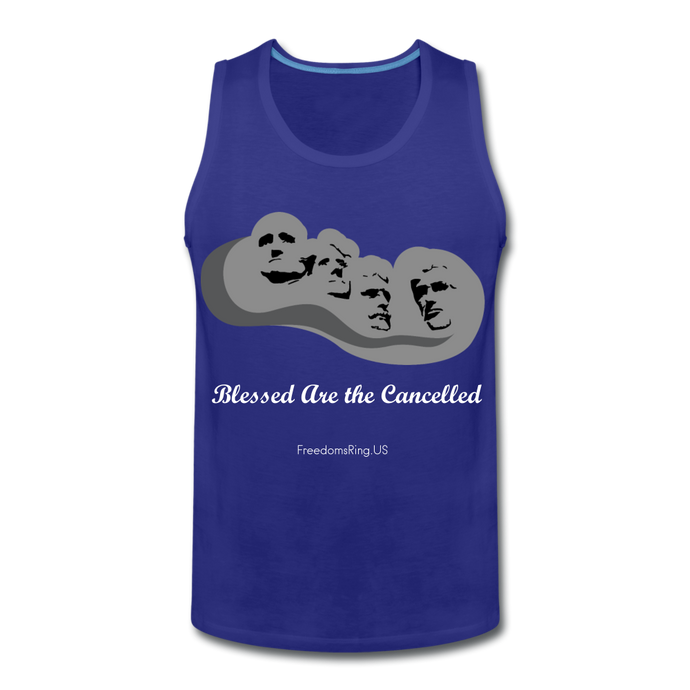 BLESSED ARE THE CANCELLED - Men’s Premium Tank - royal blue