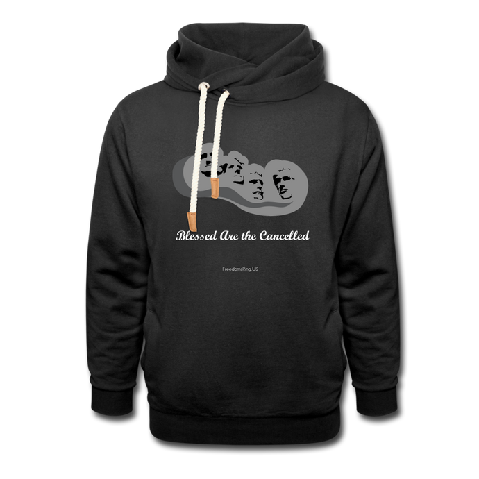 BLESSED ARE THE CANCELLED - Shawl Collar Hoodie - black