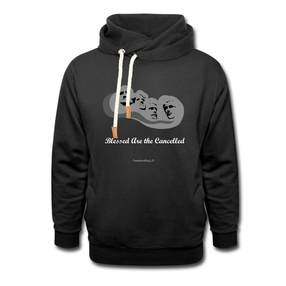 BLESSED ARE THE CANCELLED - Shawl Collar Hoodie - black