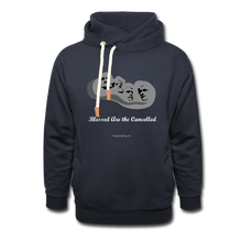 Load image into Gallery viewer, BLESSED ARE THE CANCELLED - Shawl Collar Hoodie - navy
