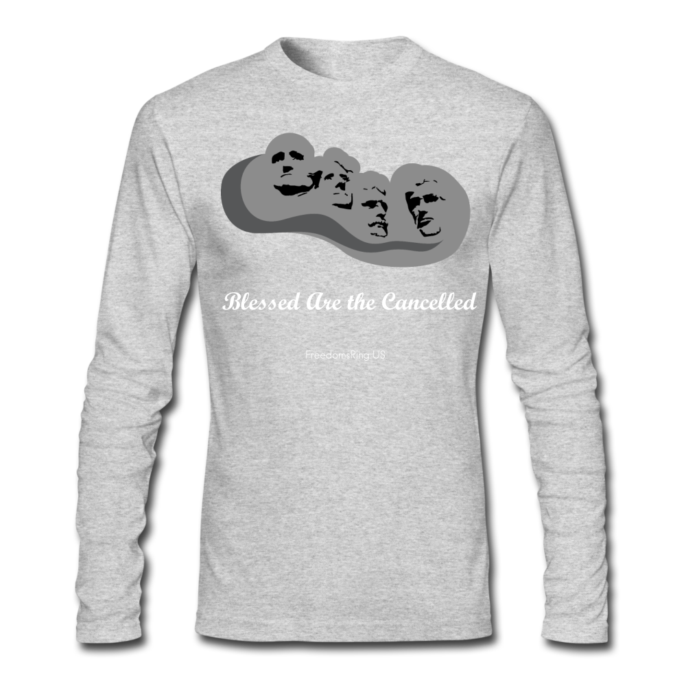 BLESSED ARE THE CANCELLED - Men's Long Sleeve T-Shirt by Next Level - heather gray