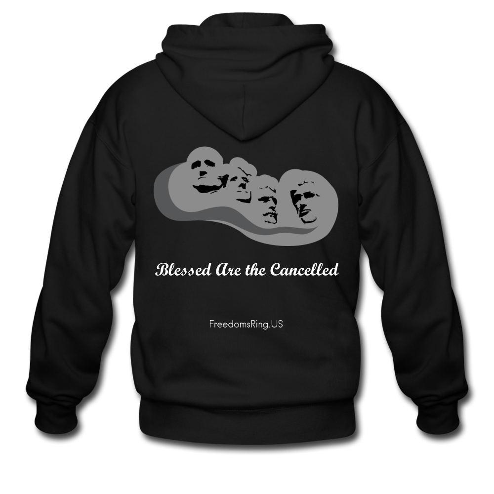 BLESSED ARE THE CANCELLED - Men's Zip Hoodie - black