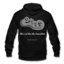 Load image into Gallery viewer, BLESSED ARE THE CANCELLED - Unisex Fleece Zip Hoodie - black
