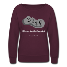 Load image into Gallery viewer, BLESSED ARE THE CANCELLED - Women’s Crewneck Sweatshirt - plum
