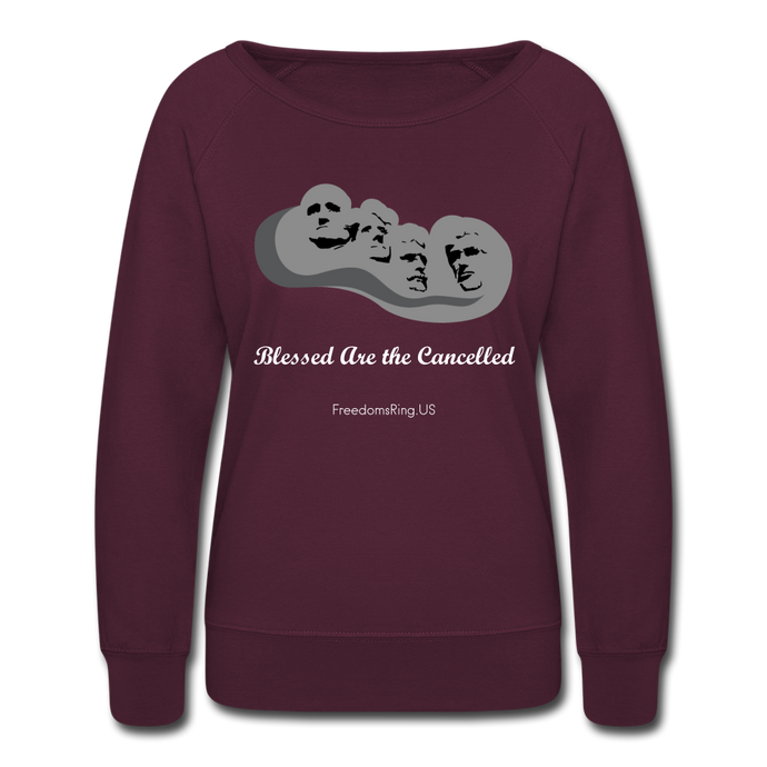 BLESSED ARE THE CANCELLED - Women’s Crewneck Sweatshirt - plum